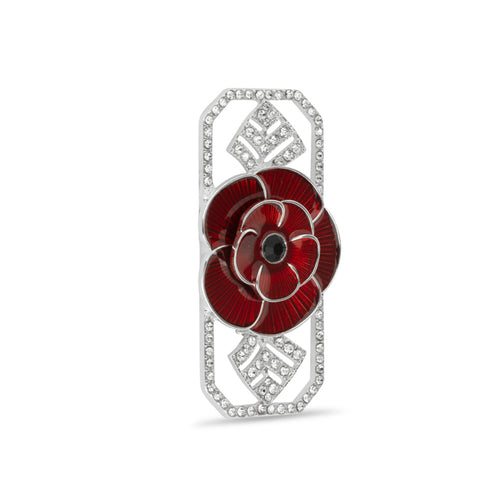 Art Deco Vintage Poppy Brooch