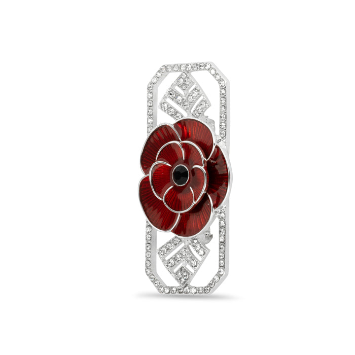 Art Deco Vintage Poppy Brooch