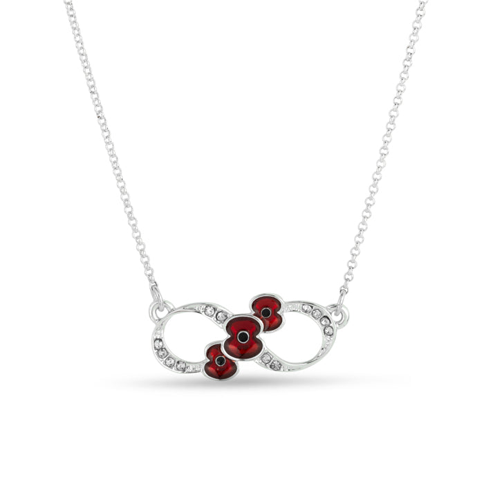 Infinity Crystal Poppy Necklace