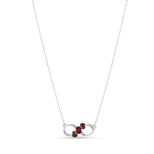 Infinity Crystal Poppy Necklace