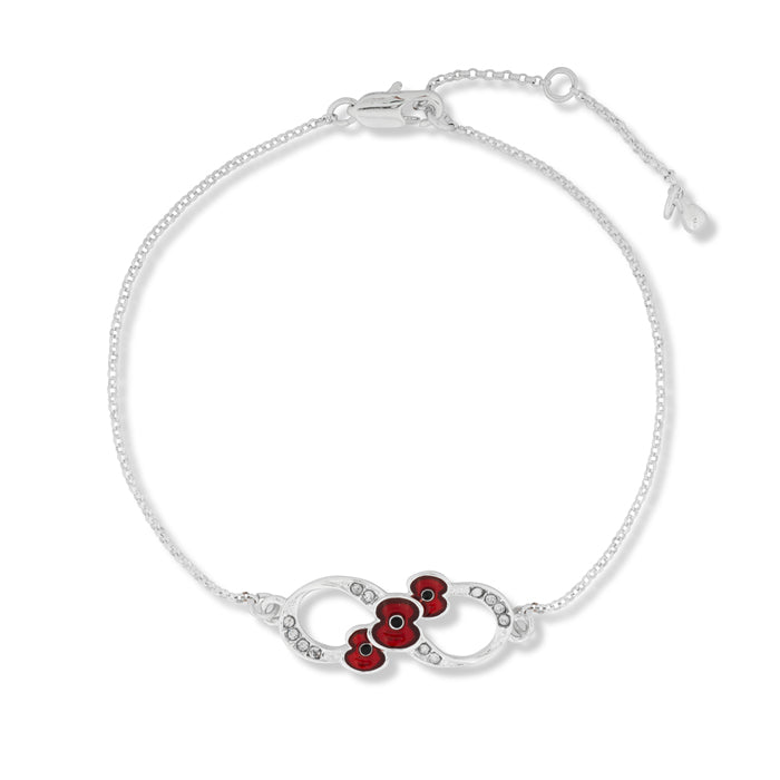 Infinity Crystal Poppy Bracelet