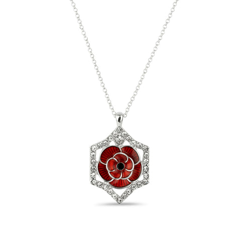 Art Deco Vintage Poppy Necklace