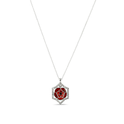 Art Deco Vintage Poppy Necklace