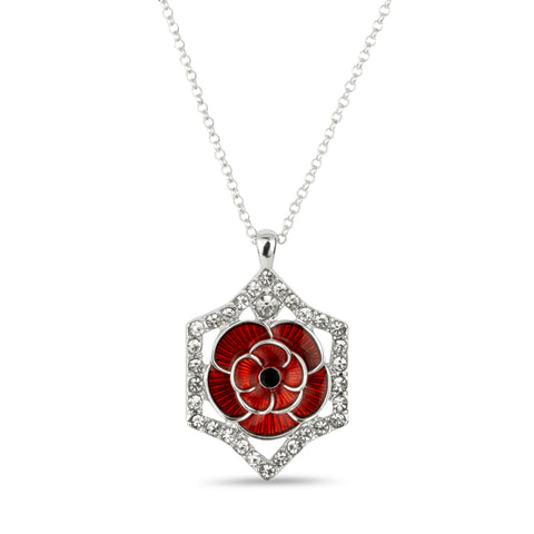 Art Deco Vintage Poppy Necklace