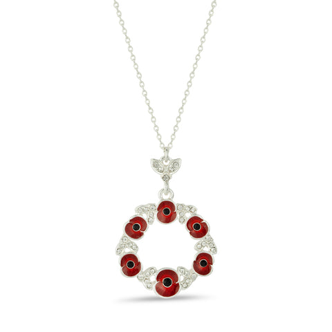 Poppy Petal Wreath Necklace