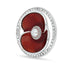 Poppy Crystal Circle Brooch