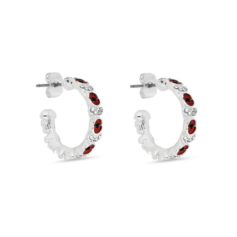 Poppy Petal Hoop Earrings