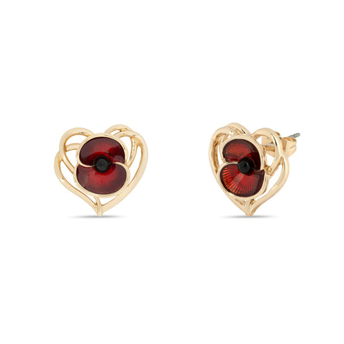 Entwined Heart Stud Earrings