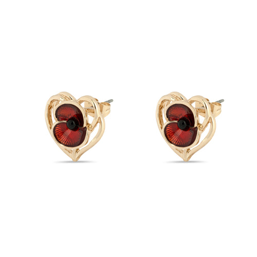 Entwined Heart Stud Earrings