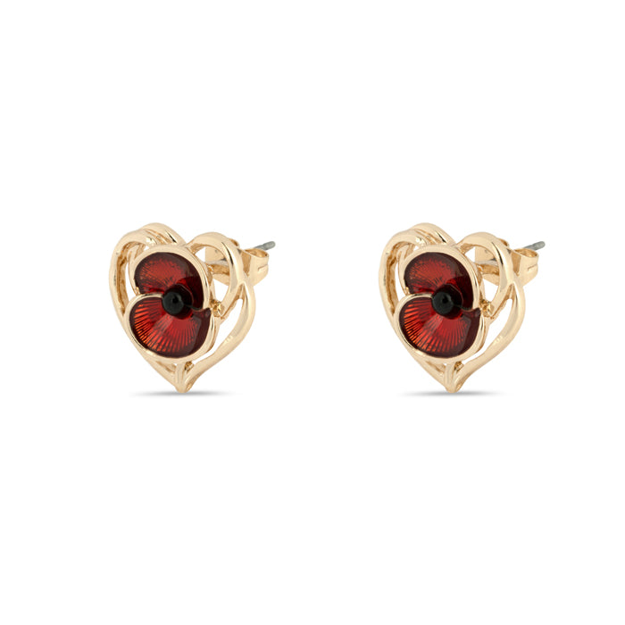 Entwined Heart Stud Earrings