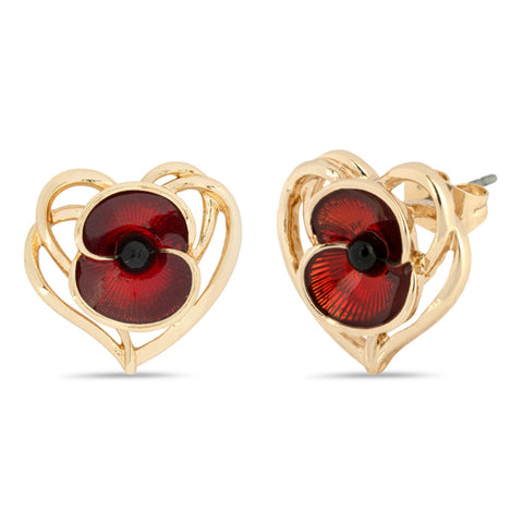 Entwined Heart Stud Earrings