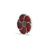 British Pewter Red Textured Poppy Pin