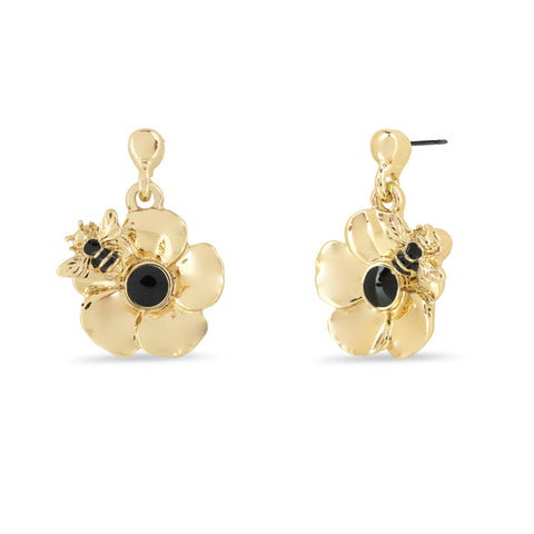 Poppy & Bee Drop Earrings