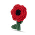 Crochet Poppy with Stem Brooch